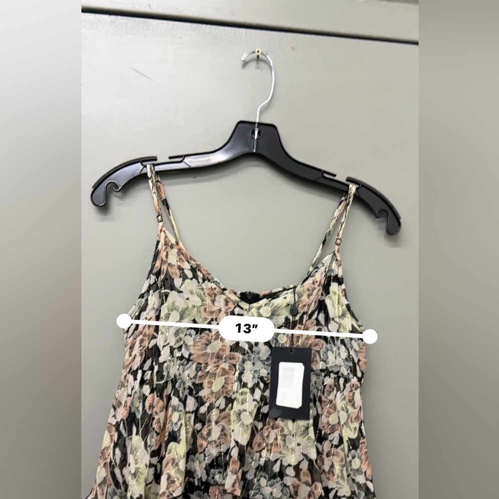The Kooples Floral Silk Romper in Black and Cream NWT size 0 - Picture 8 of 8